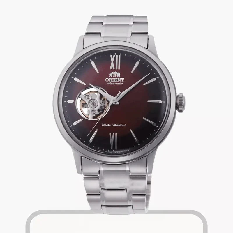 Orient Bambino Open Heart Brown Dial Men's Watch- RA-AG0027Y